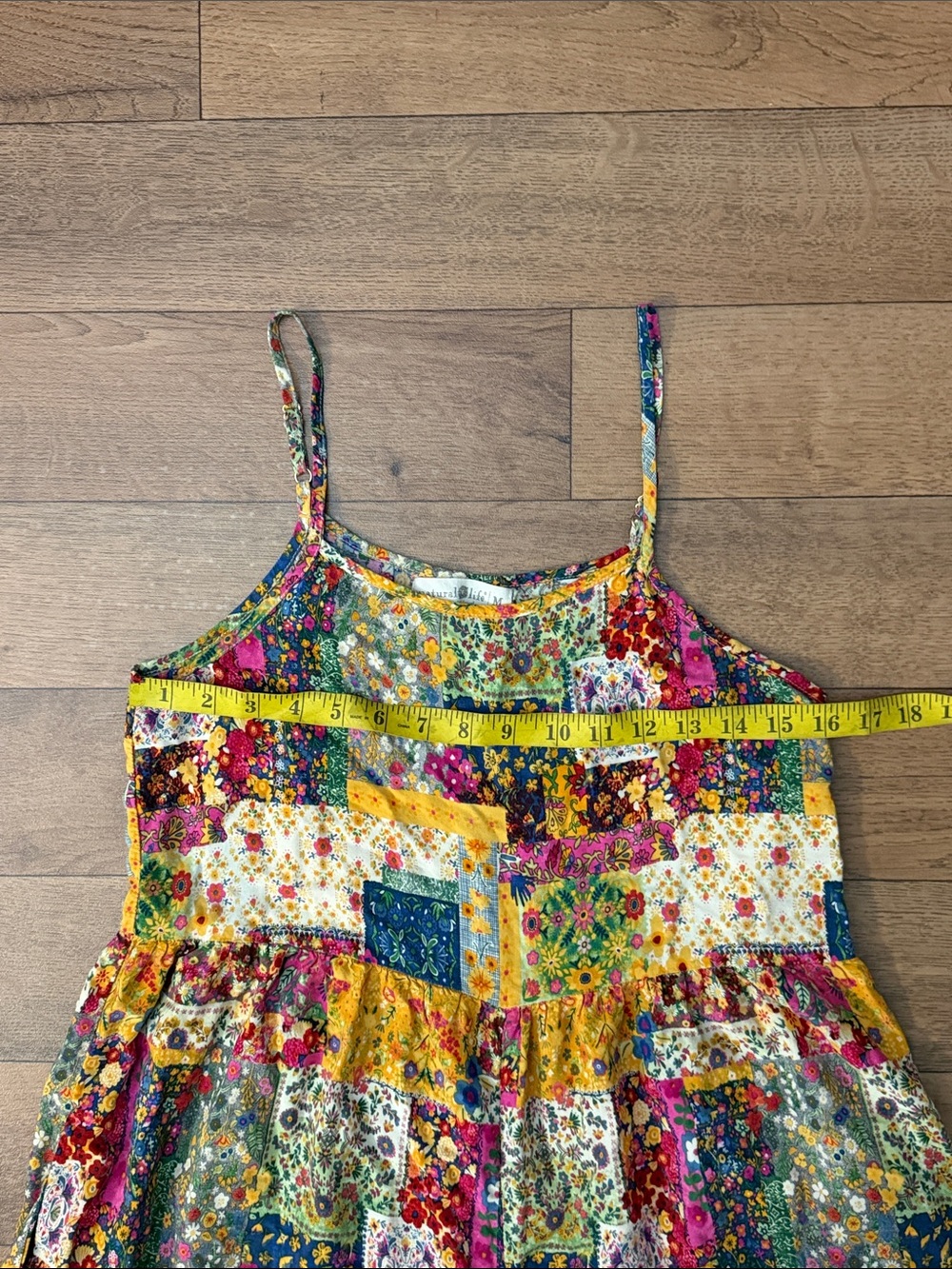Natural Life Size Medium Patch Design Jumpsuit Bohemian Earthy Whimsical Boho M - Picture 9 of 16